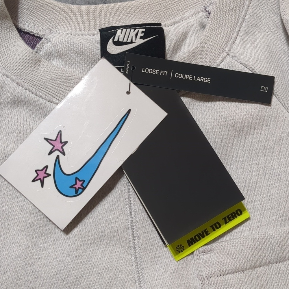 Nike loose fit grey short sleeve shirt with sleeve pocket Youth unisex Sz Large - Picture 5 of 11